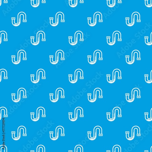 Clog in the pipe pattern seamless blue