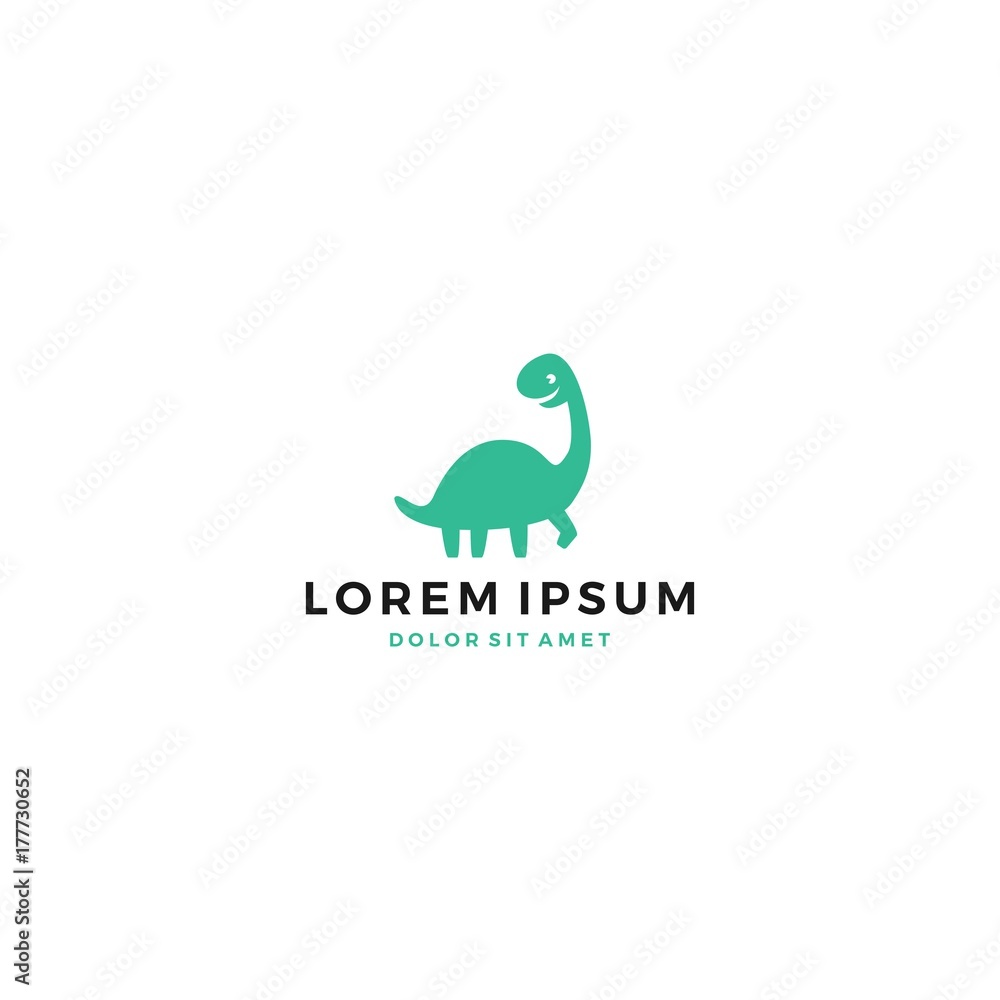cute dino dinosaur dinosaurus brontosaurus logo vector icon template cute dino dinosaur dinosaurus brontosaurus logo vector icon template
