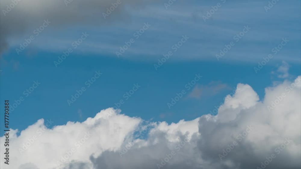Time-lapse photography of blue sky with white clouds