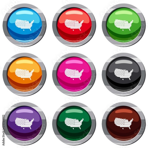 American map set 9 collection Free Download American map set 9 collection - GFXLoad