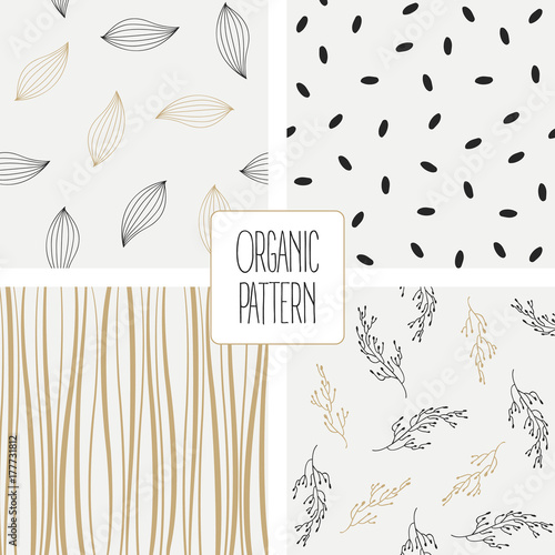 Set organic pattern. Vector illustration