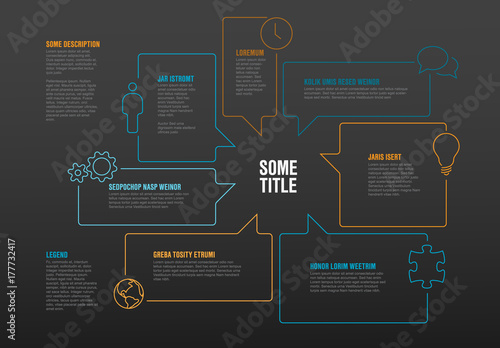  Infographic template made from speech bubbles
