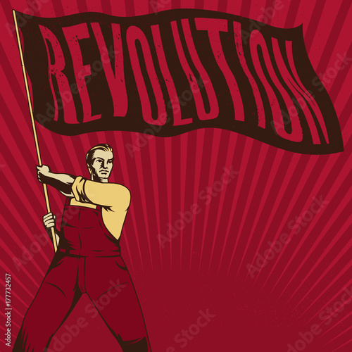 Vintage propaganda poster and elements. Isolated artwork object. Suitable for and any print media need.