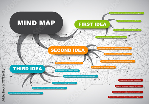 Vector abstract mind map infographic template