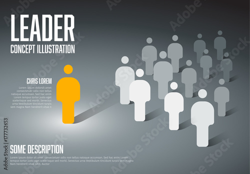 Team leader concept illustration