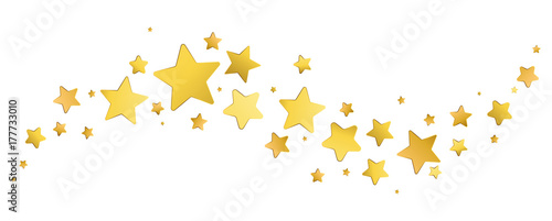 Gold stars wave border