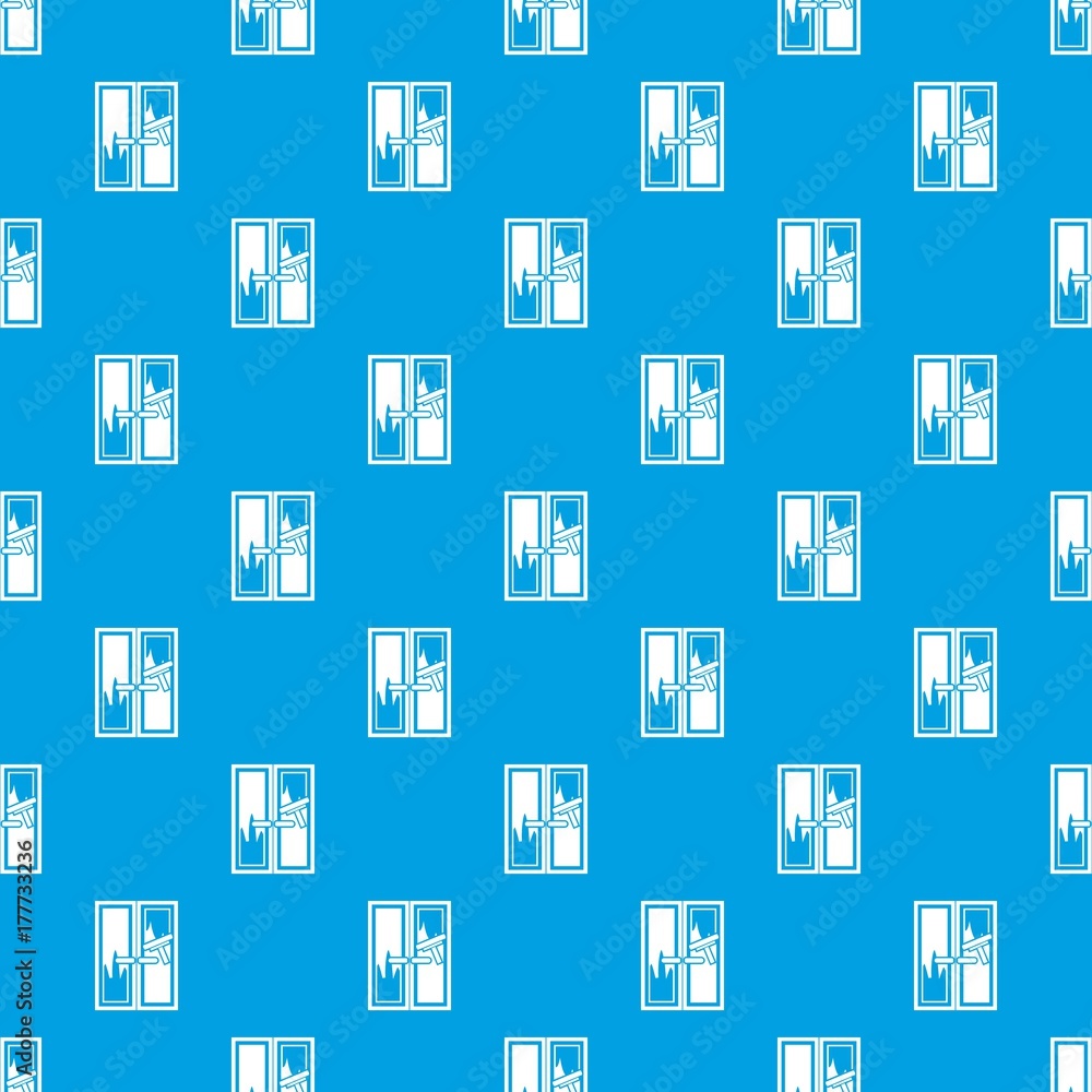 Window cleaning pattern seamless blue