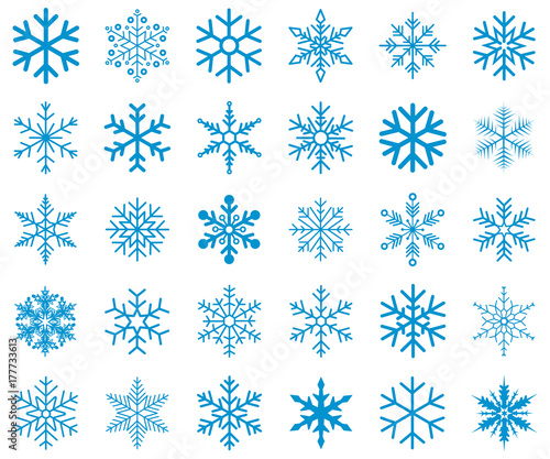 Snowflakes set