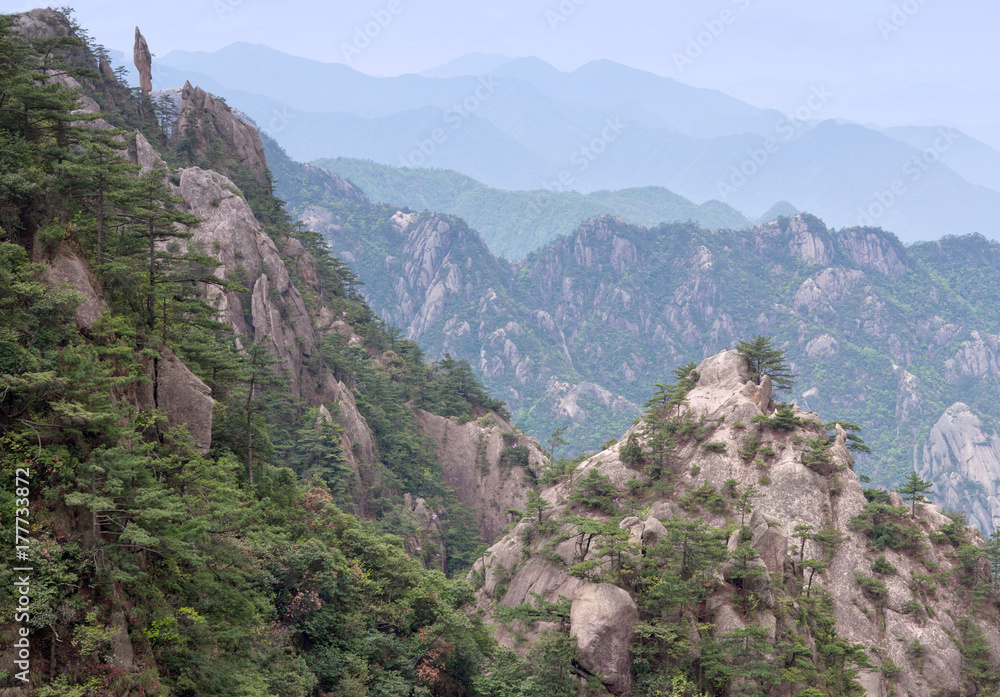 Huangshan Mountain, or Yellow Mountains in Anhui Province, China