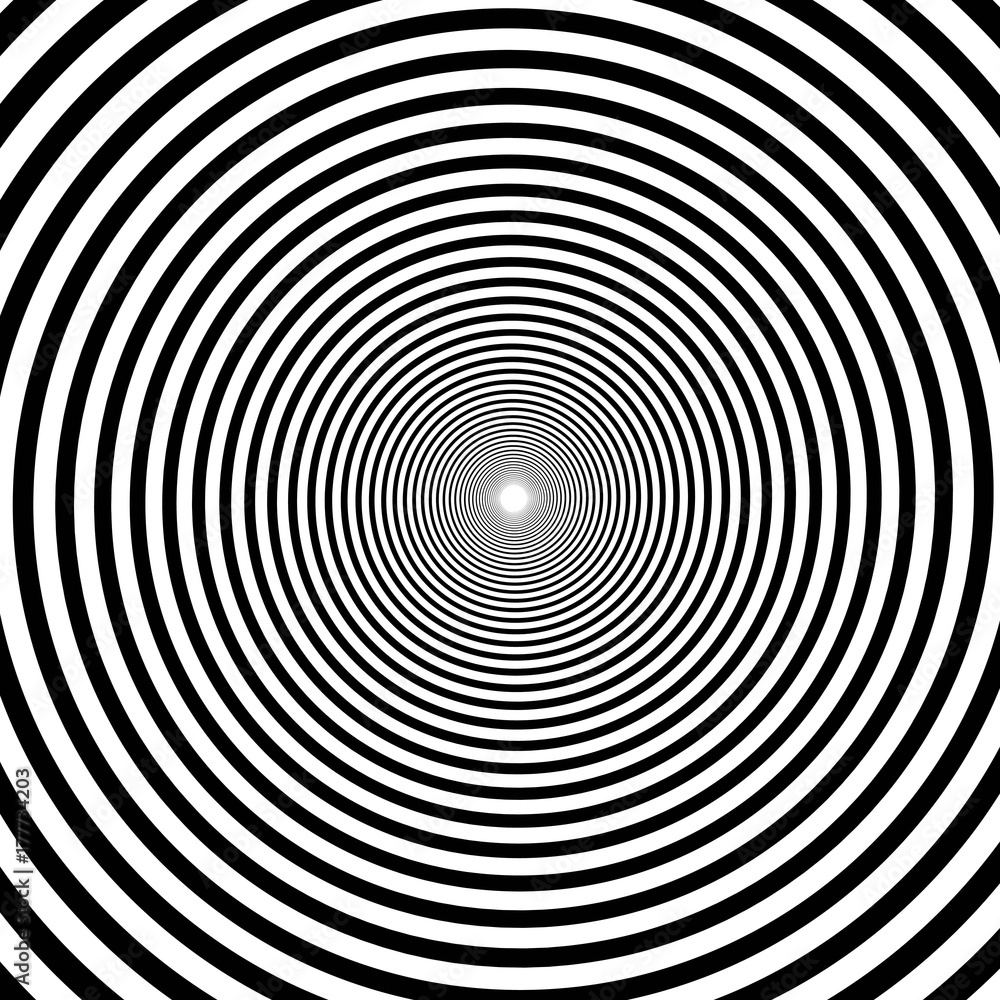 Obraz premium Hypnotic spiral background, vector, Volute, spiral, concentric lines, circular, rotating background