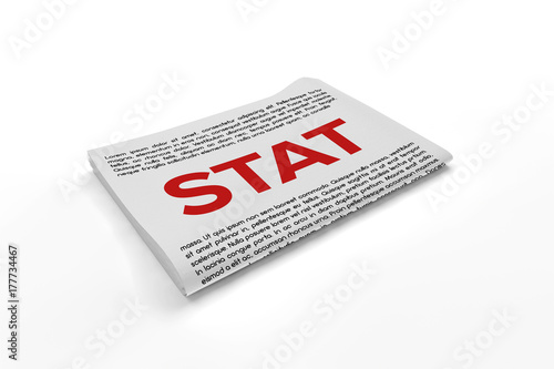 Stat on Newspaper background