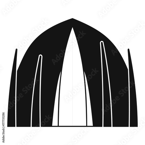 Human house icon, simple style