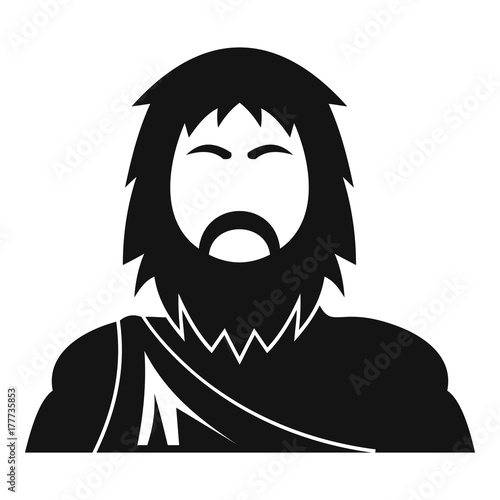 Neanderthal icon, simple style