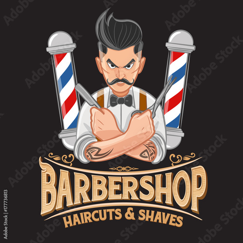 barber shop vector illustration