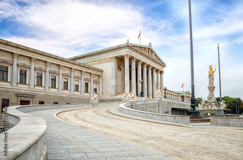 Austrian Parliament Building / The Neoclassical temple of parliament government in Vienna, Austria 