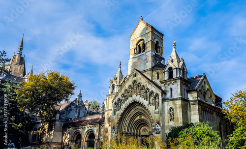 Jak Chapel in Vajdahunyad Castle. Budapest, Hungary. 