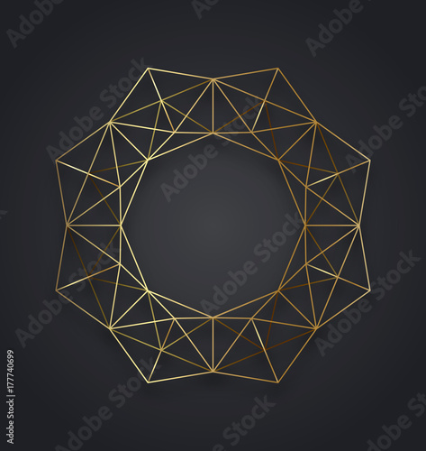 Geometric gold metallic Chr...