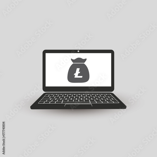 Digital Wallet for Cryptocurrency Concept Design - Litecoin