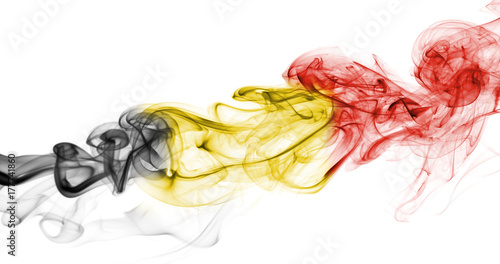 Belgium flag smoke