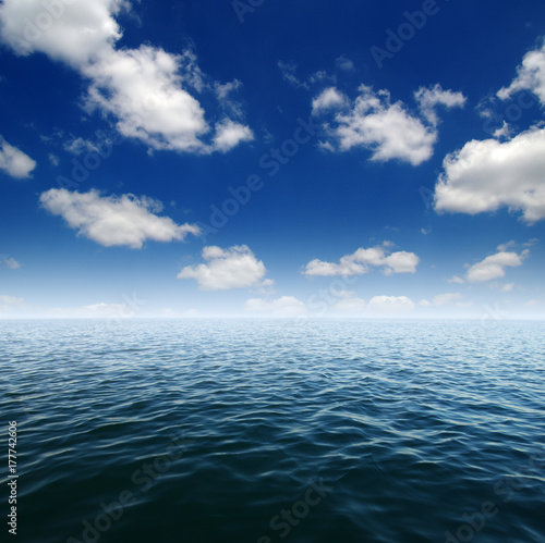 Fototapeta Naklejka Na Ścianę i Meble -  Blue sea water surface