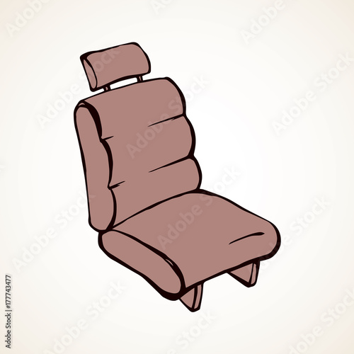 Seat for car. Vector drawing