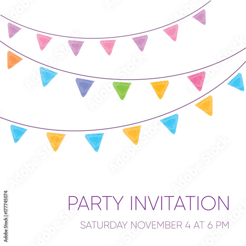 Modern vector party invitation card