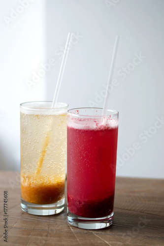 Wallpaper Mural Raspberry and apricot homemade lemonades Torontodigital.ca
