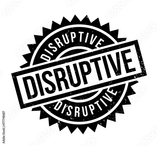 Disruptive rubber stamp. Grunge design with dust scratches. Effects can be easily removed for a clean, crisp look. Color is easily changed.
