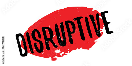 Disruptive rubber stamp. Grunge design with dust scratches. Effects can be easily removed for a clean, crisp look. Color is easily changed.