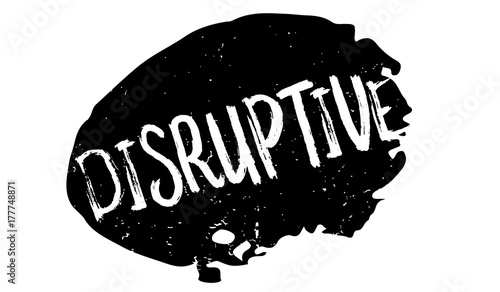 Disruptive rubber stamp. Grunge design with dust scratches. Effects can be easily removed for a clean, crisp look. Color is easily changed.