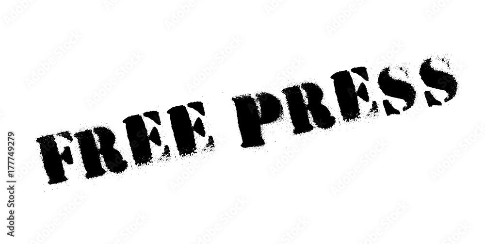 Free Press rubber stamp. Grunge design with dust scratches. Effects can be easily removed for a clean, crisp look. Color is easily changed. Free Press rubber stamp. Grunge design with dust scratches. Effects can be easily removed for a clean, crisp look. Color is easily changed.
