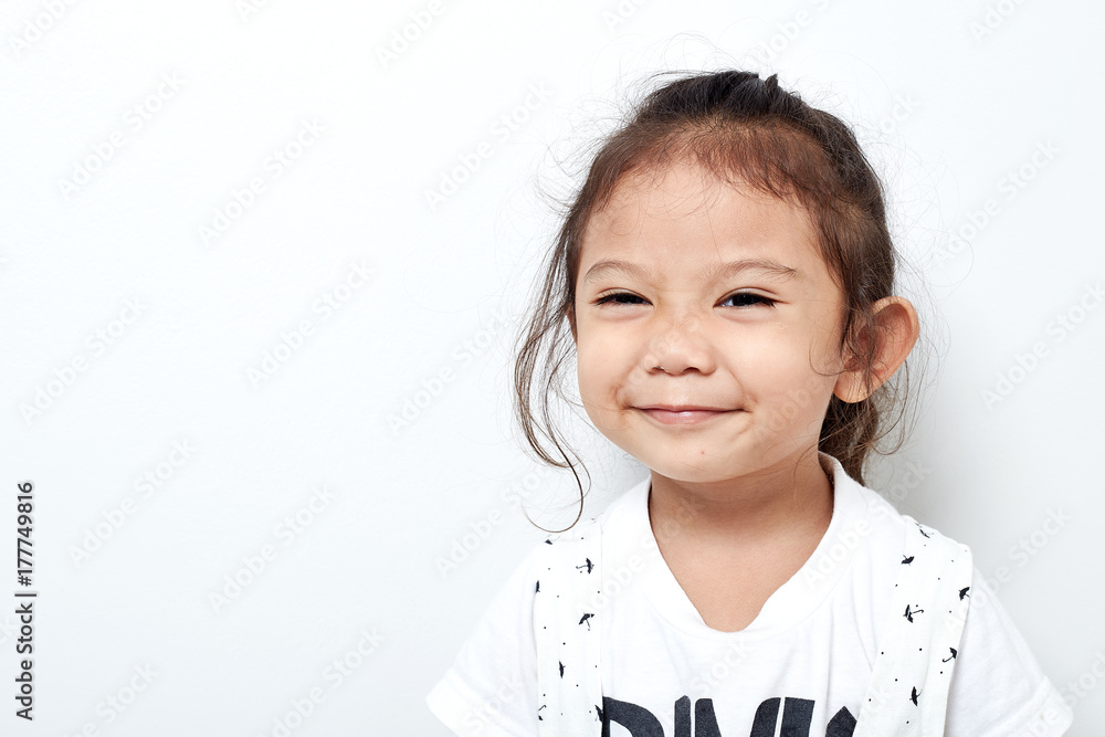 Portrait beautiful of happy long hair child little girl asian Portrait beautiful of happy long hair child little girl asian