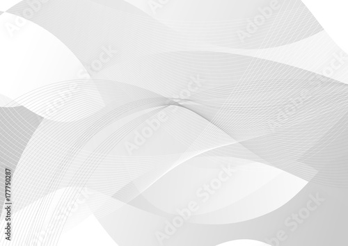 Abstract grey and white wavy background