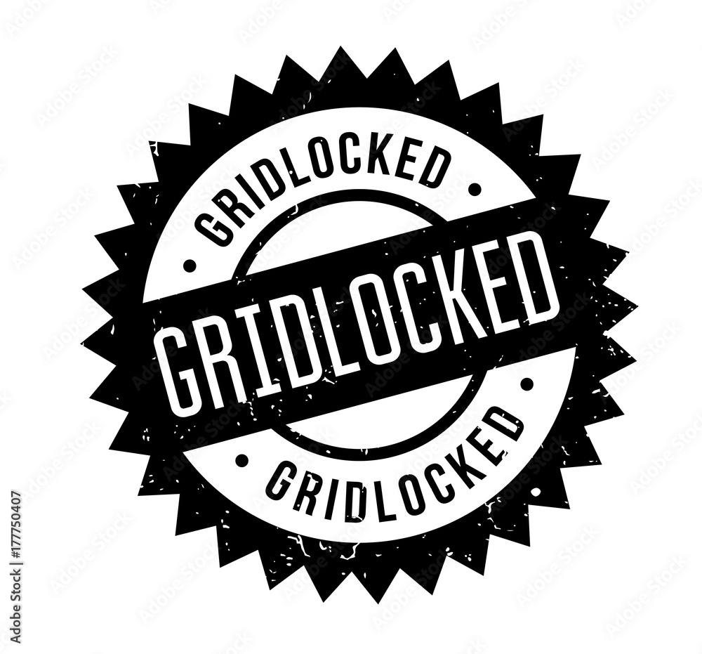 Gridlocked rubber stamp. Grunge design with dust scratches. Effects can be easily removed for a clean, crisp look. Color is easily changed. Gridlocked rubber stamp. Grunge design with dust scratches. Effects can be easily removed for a clean, crisp look. Color is easily changed.