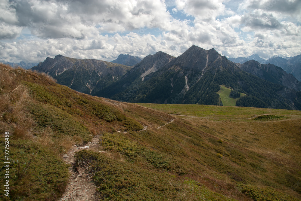 View of Dolomites from Mount Kronplatz, Italy