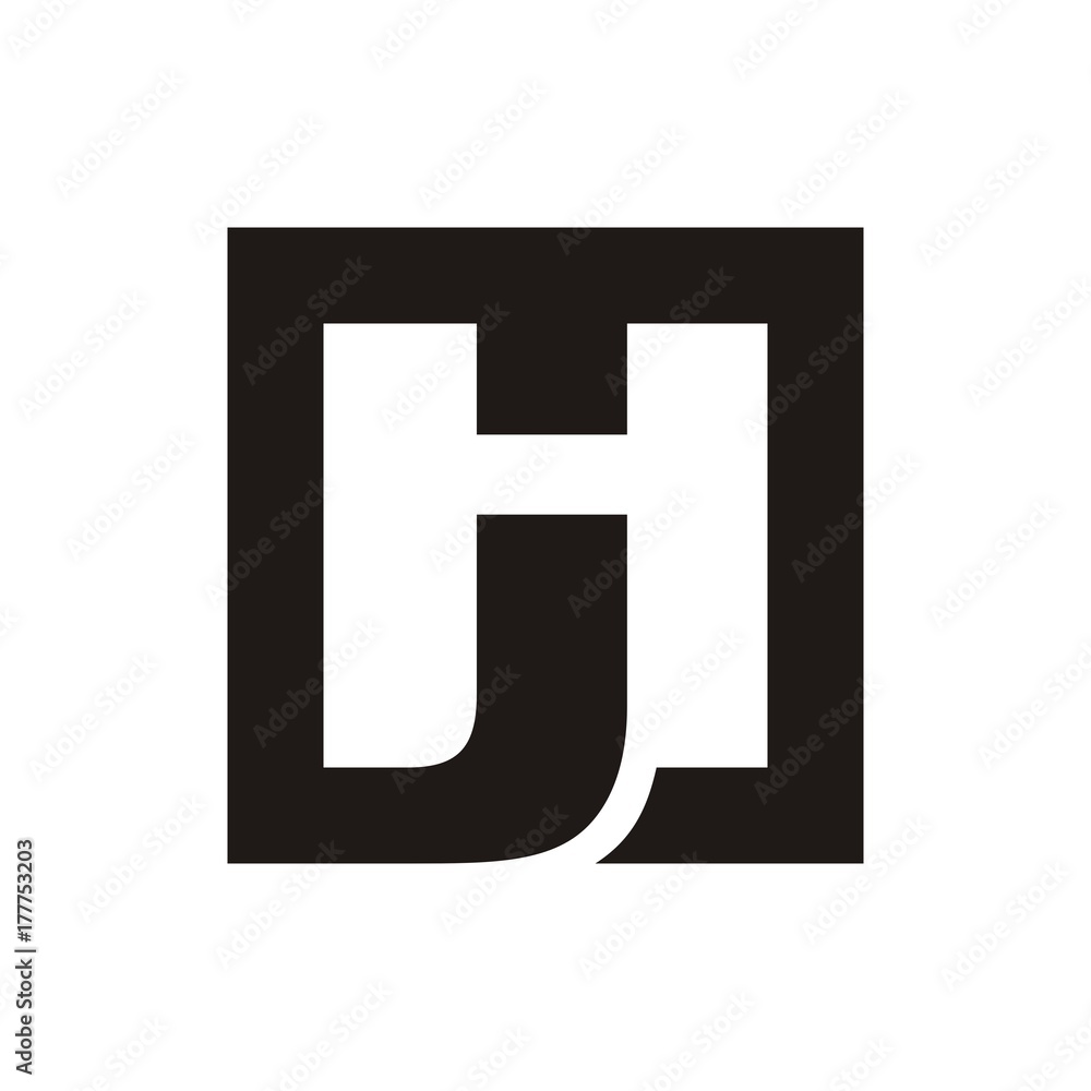 HJ or JH logo initial letter design template design vector HJ or JH logo initial letter design template design vector