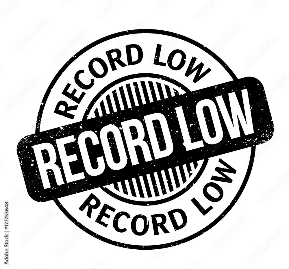 Record Low rubber stamp. Grunge design with dust scratches. Effects can be easily removed for a clean, crisp look. Color is easily changed. Record Low rubber stamp. Grunge design with dust scratches. Effects can be easily removed for a clean, crisp look. Color is easily changed.
