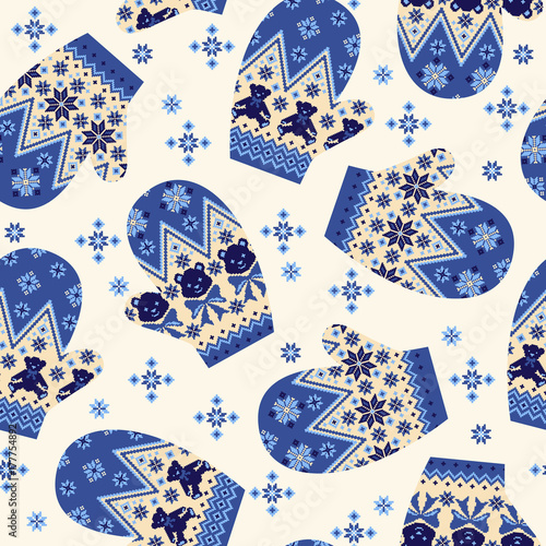 ノルディック柄,手袋