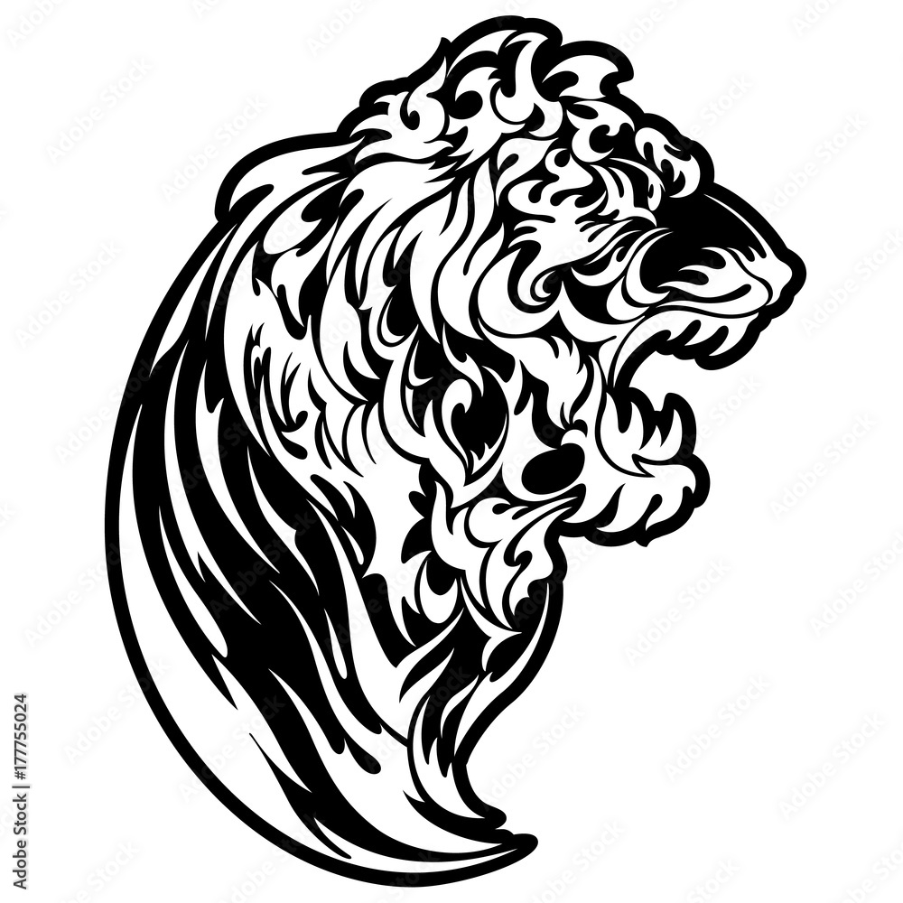 Fototapeta premium 虎のイラスト,