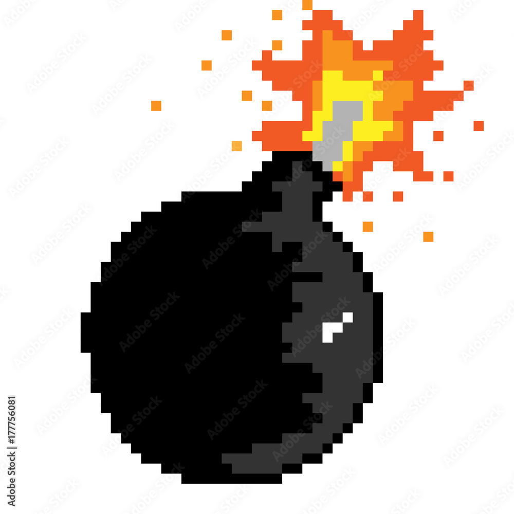 Bomb icon vector