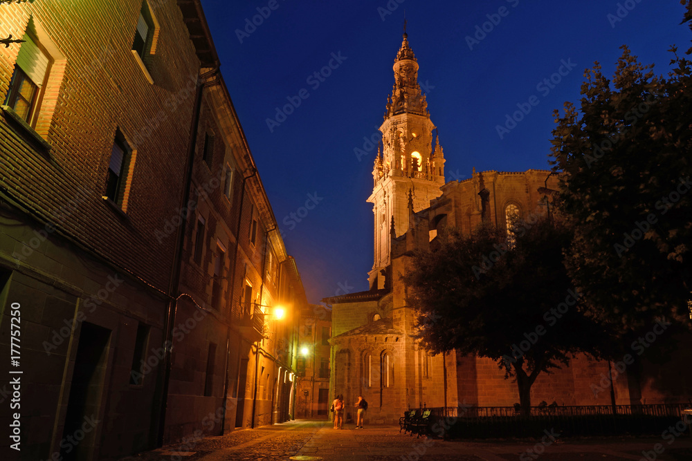 night at the Cathedral of Santo Domingo de la Calzada, La Rioja, Spain