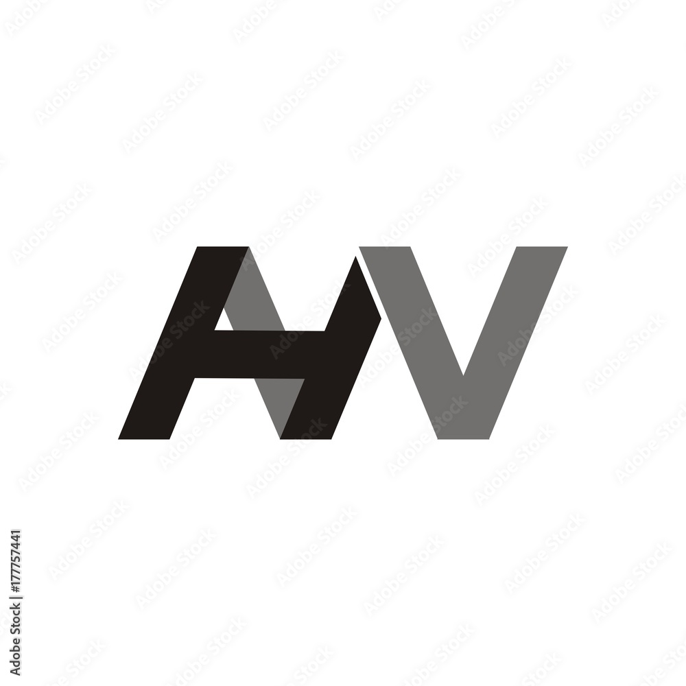 HW logo initial letter design template vector HW logo initial letter design template vector