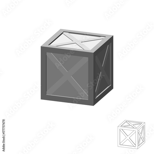 Wooden box. Isolated on whi...