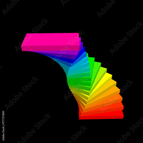 Spiral staircase. Isolated ...