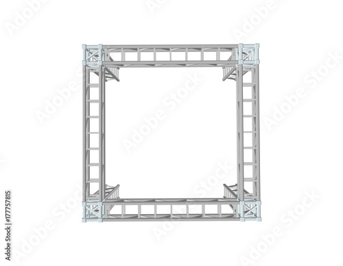 Truss construction. Isolated on white background. 3D Vector illustration.