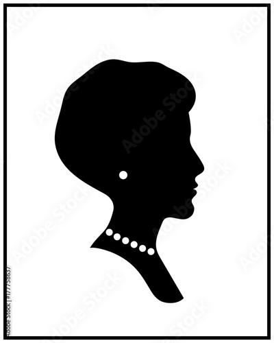 Female head with jewelry pr...