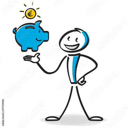 Strichmännchen mit sparsam