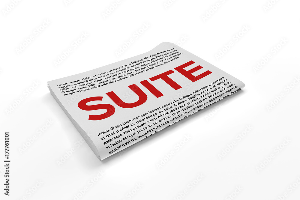 Suite on Newspaper background Suite on Newspaper background