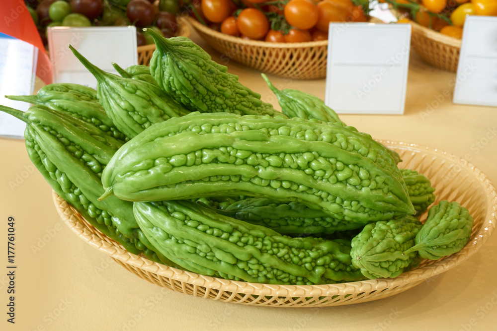 Green momordica fruit