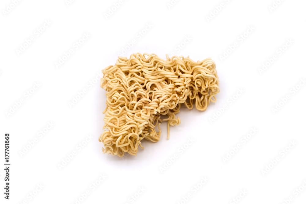Instant noodles on the white background, Instant noodles isolate